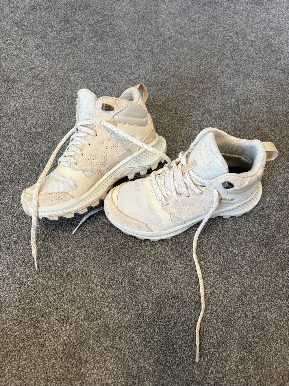 Merrell Beige High-Top Trail Sneakers